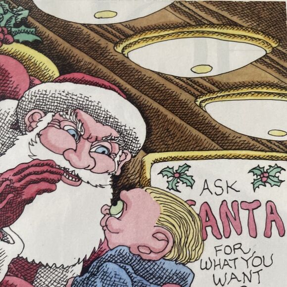 2013 Gahan Wilson Playboy Magazine Cartoon Santa Elf Christmas 8" x 11" - Picture 2 of 6